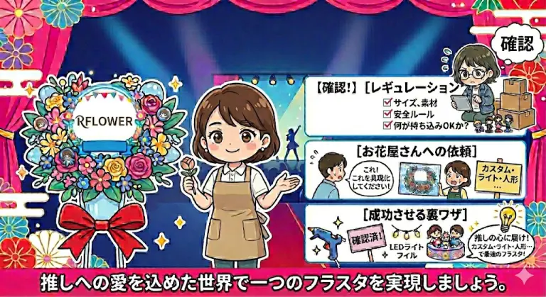 フラスタ装飾持ち込み完全ガイド｜推しへの愛を形にする方法【プロが解説】