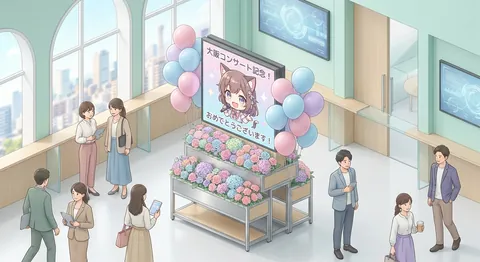 スタンド花・楽屋花を大阪で贈る！失敗しない推し活手配ガイド2026のフラスタ・スタンド花写真｜アールフラワー